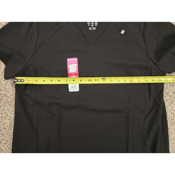 SCRUBSTAR Black Pull Over  V Neck Scrub Top Shirt Size Medium *NWT* - Picture 4 of 5